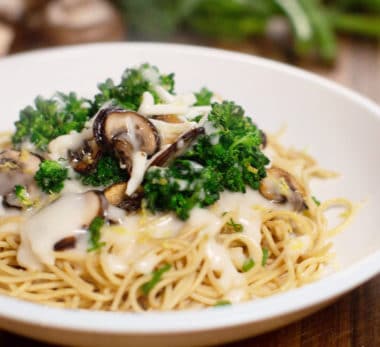 mushroom broccoli pasta