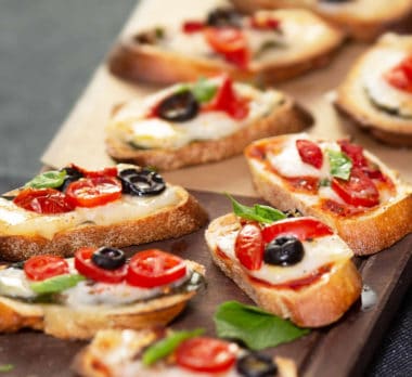 red and white pizza toastini