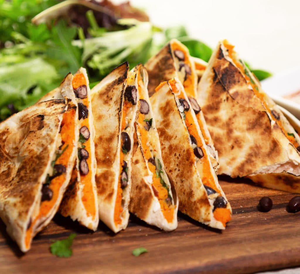 vevan sweet potato black bean quesadilla