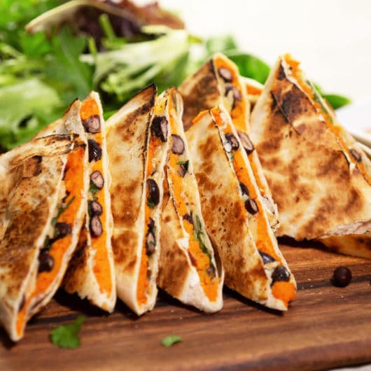 vevan sweet potato black bean quesadilla