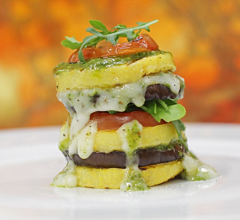 Creamy Veggie Polenta Stacks