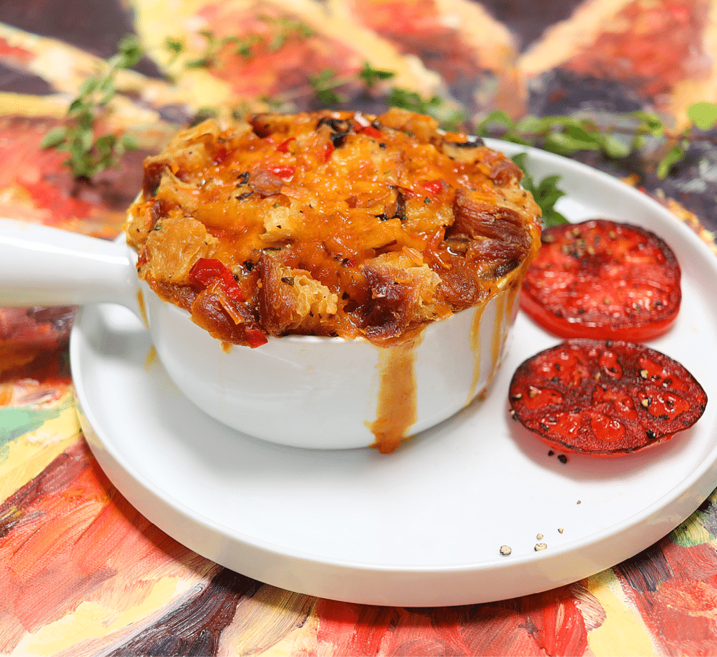 vegan cheese strata