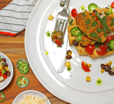 vegan tex mex chicken waffles