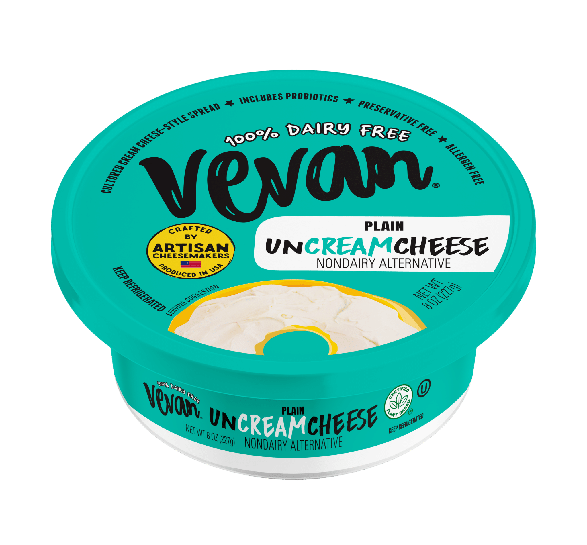 Plain UnCreamCheese Vegan Cream Cheese by Vevan